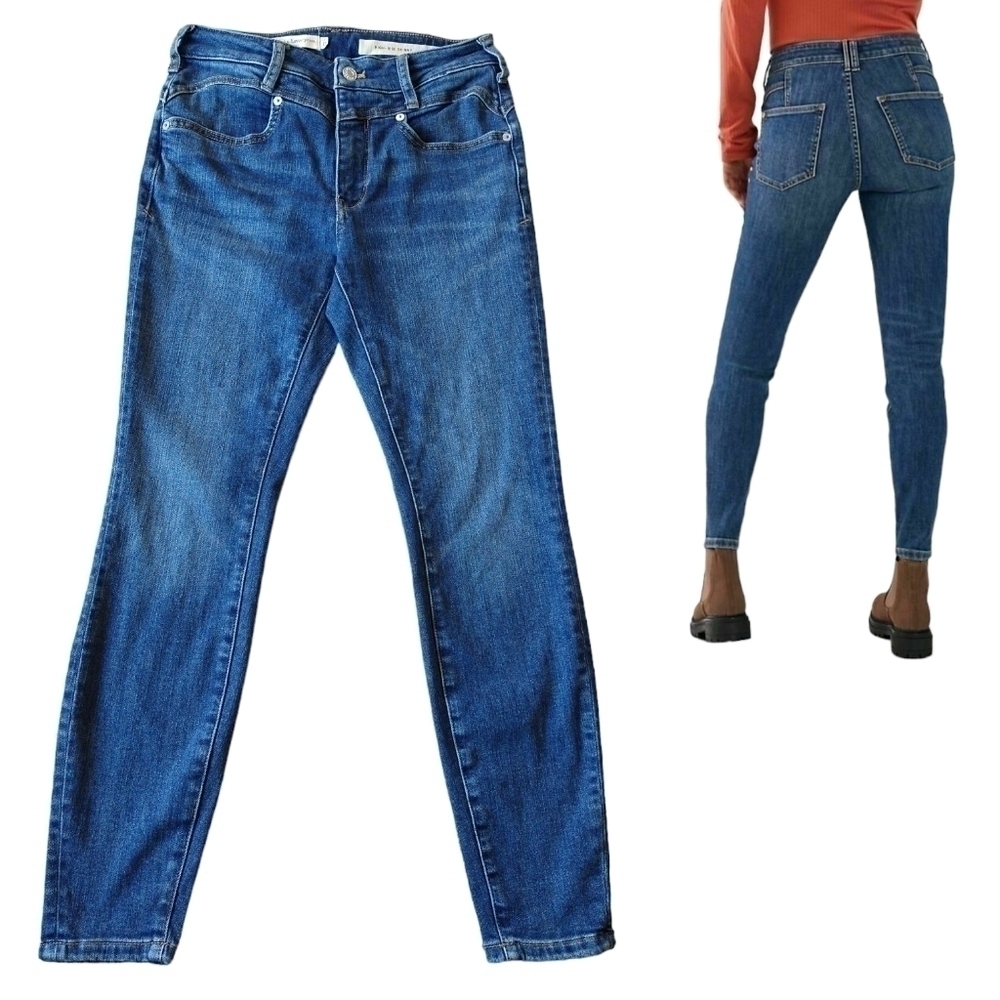 Pilcro Anthropologie Iris High Rise Skinny Jeans Medium Wash Modern Stretch